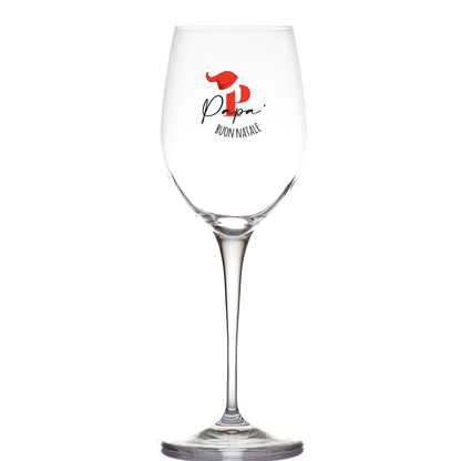 Buon Natale - Calice Bicchiere da Vino - personalizzato con nome