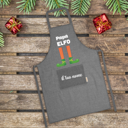 Papà Elfo - Grembiule da Cucina Natalizio - personalizzato con nome