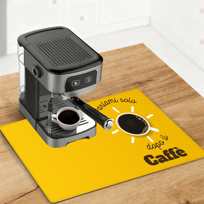 Parlami solo dopo il caffè - Tappetino per Macchina del caffè con Retro in Gomma Tappeto 30x40cm