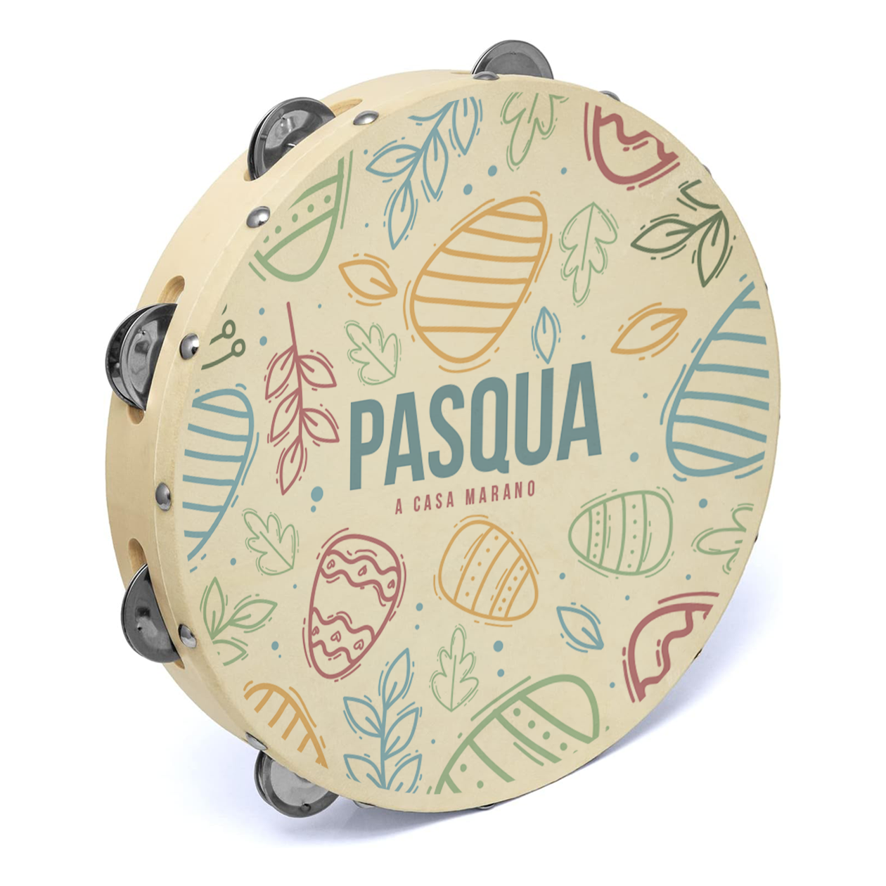 Happy Easter - Set da 10 Tamburelli - personalizzati