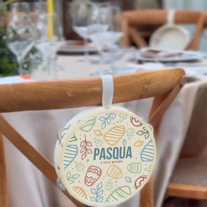 Happy Easter - Set da 10 Tamburelli - personalizzati