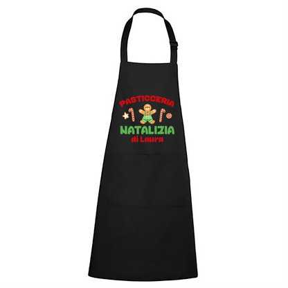 Pasticceria Natalizia - Grembiule da Cucina Natalizio - pesonalizzato con nome