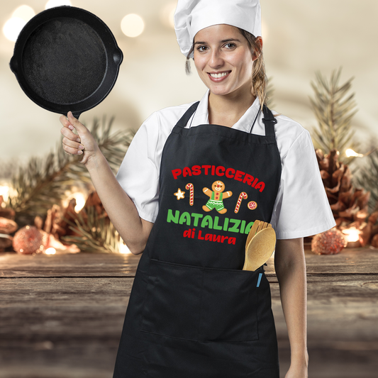 Pasticceria Natalizia - Grembiule da Cucina Natalizio - pesonalizzato con nome