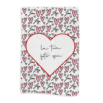 Love - plaid in pile - personalizzato con foto