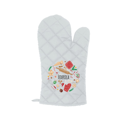 Christmas Style - Guanto da cucina - personalizzato con nome