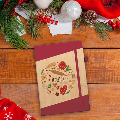 Kitchen - Block Notes in PU a righe - personalizzato con nome