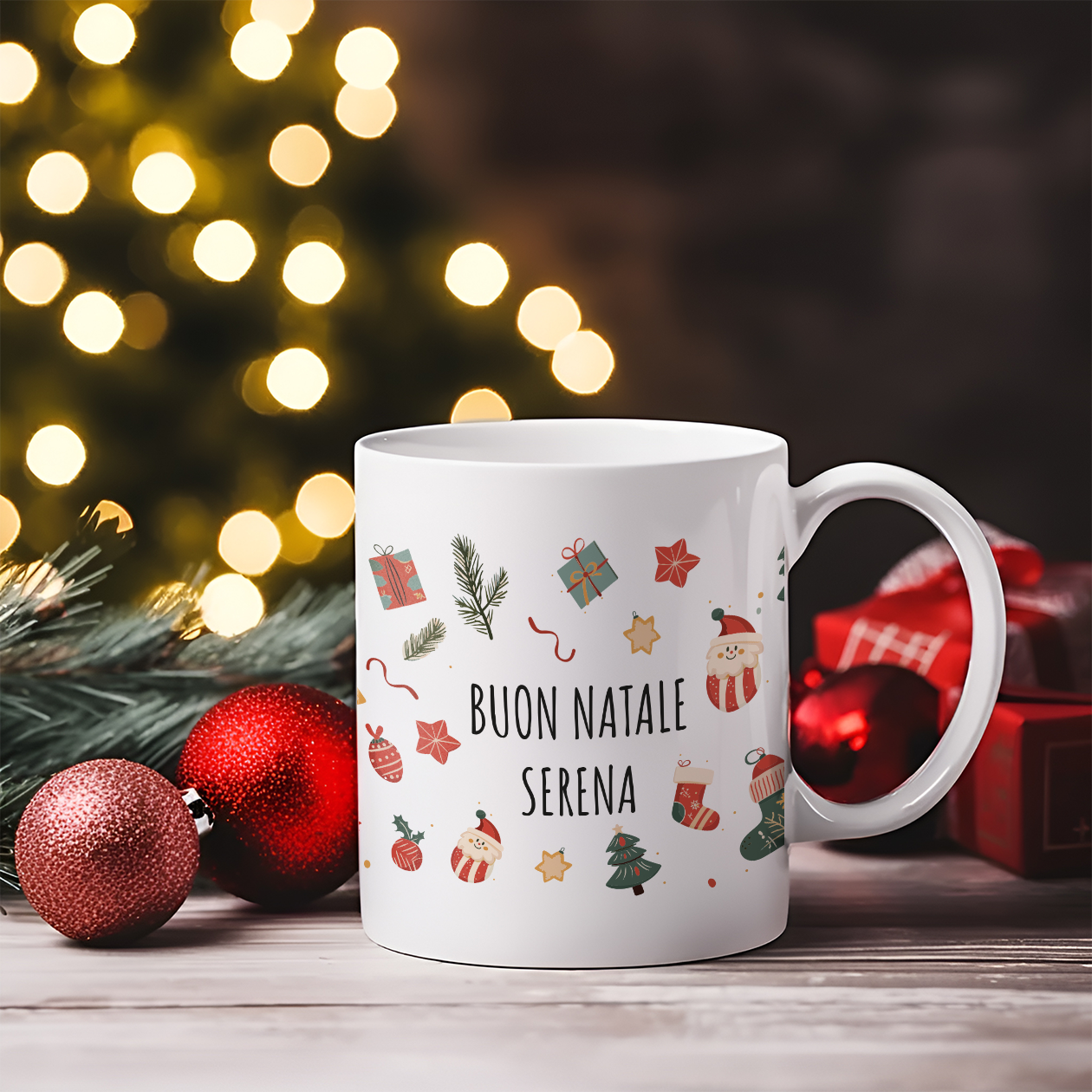 Buon Natale - Tazza mug - idea regalo Natale - personalizzata con nome