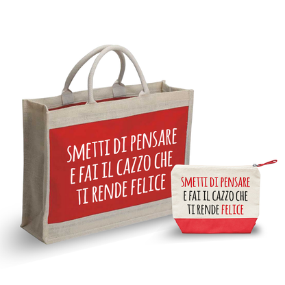 Smetti di pensare - Combo: Borsa mare + Pochette