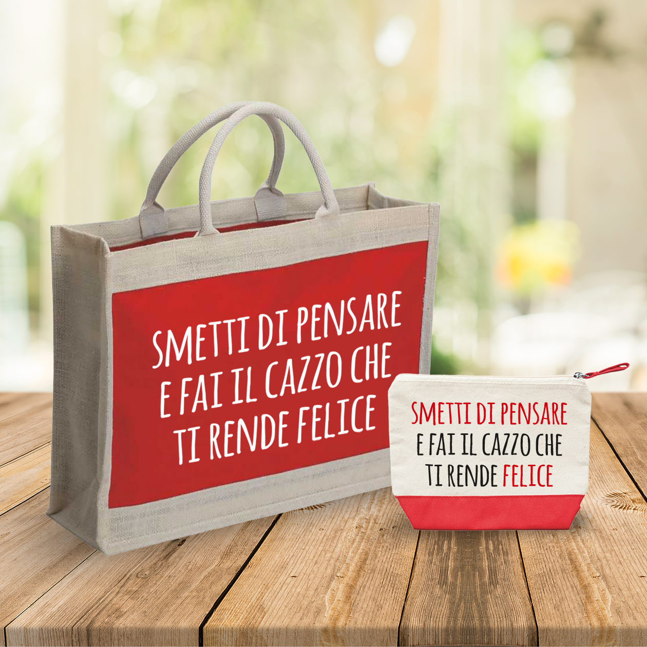 Smetti di pensare - Combo: Borsa mare + Pochette