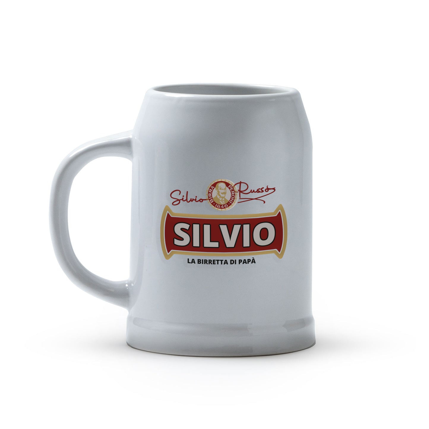 La birretta di papà - Caraffa in ceramica - personalizzata con nome