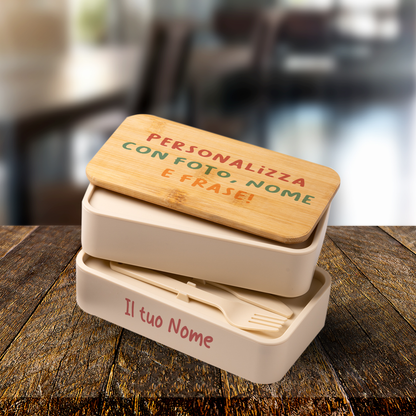 Scatola per il pranzo - personalizzato con foto e nome