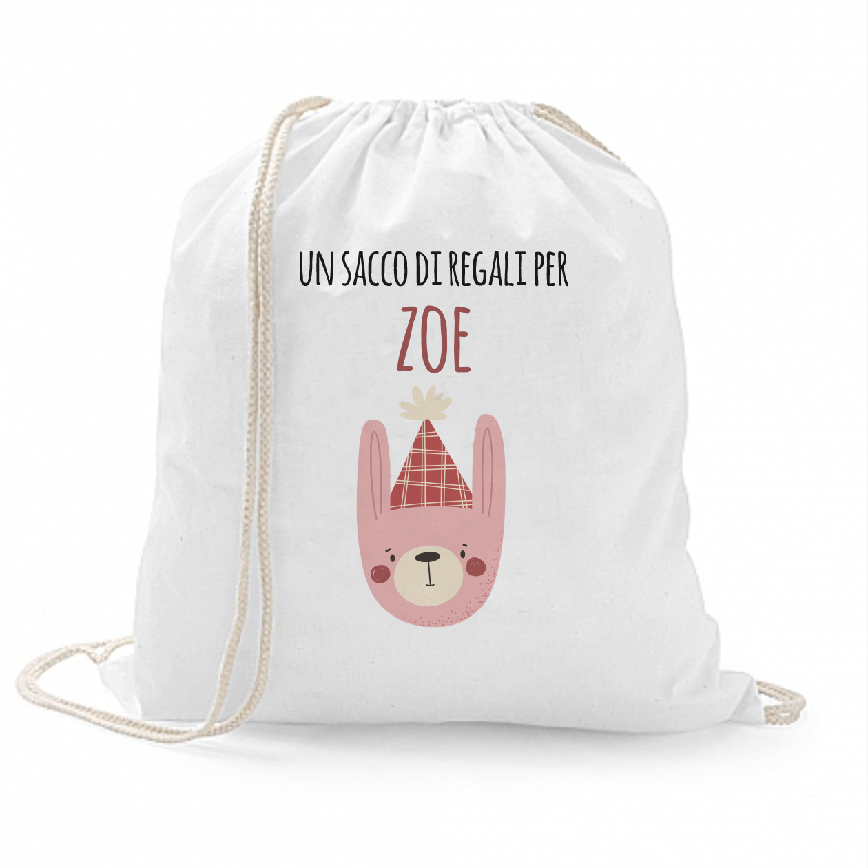 Un sacco di regali (girl) - Sacchetto personalizzato con nome
