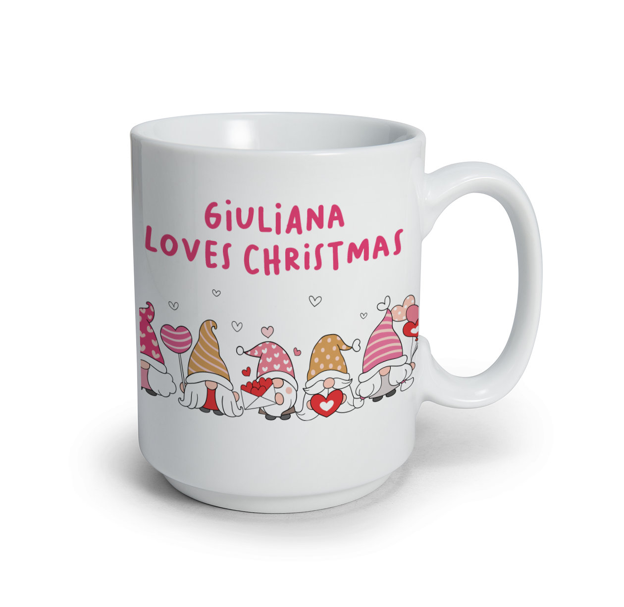 Loves Christmas - Tazza mug - idea regalo Natale - personalizzata con nome