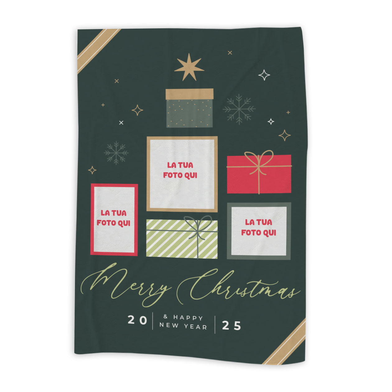 Merry Christmas Gift - coperta Natalizia Idea Regalo Natale Personalizzato cono foto
