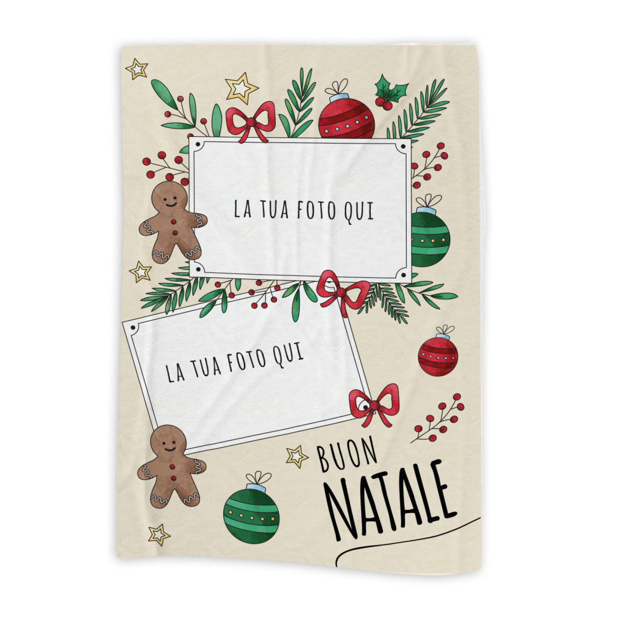 Christmas Style - Plaid, coperta Natalizia Idea Regalo Natale - personalizzato con foto