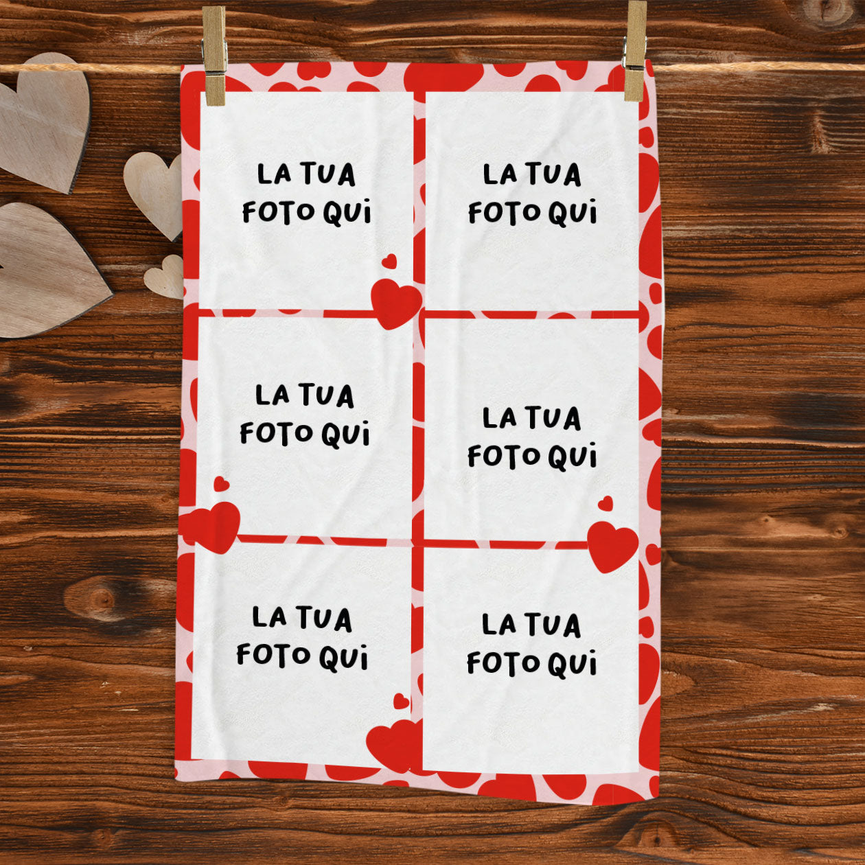 Mosaic of love - plaid in pile - personalizzato con foto