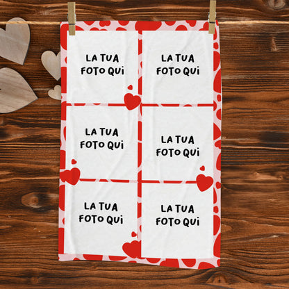 Mosaic of love - plaid in pile - personalizzato con foto