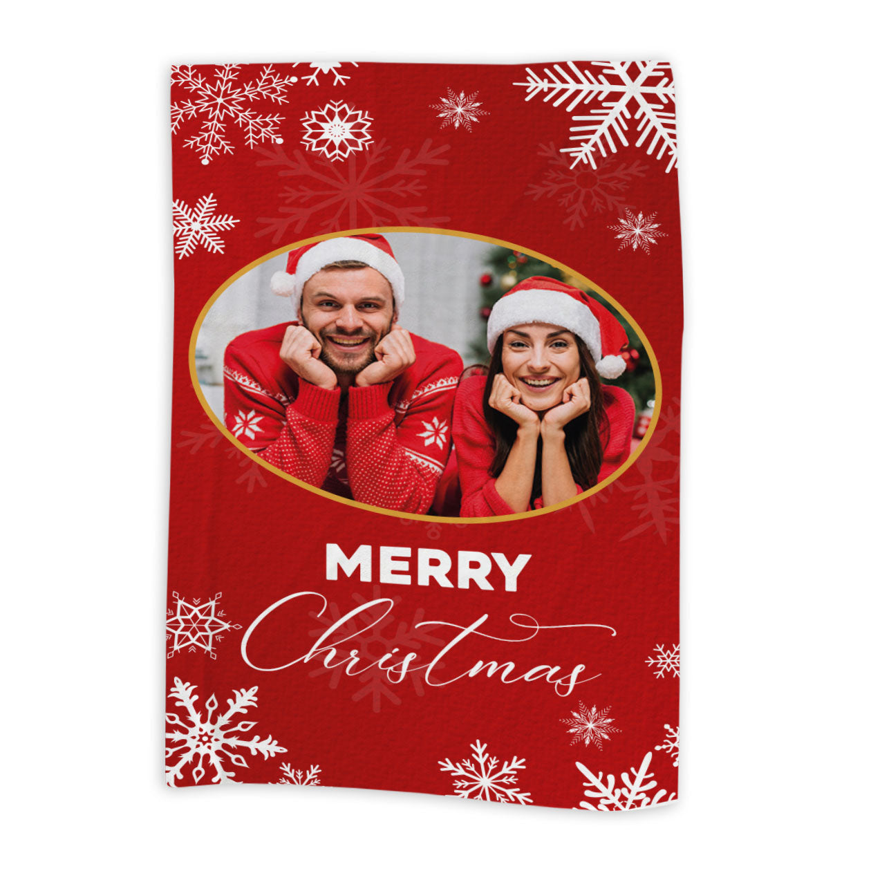 Merry Christmas Red - Plaid, coperta Natalizia Idea Regalo Natale - personalizzato con foto