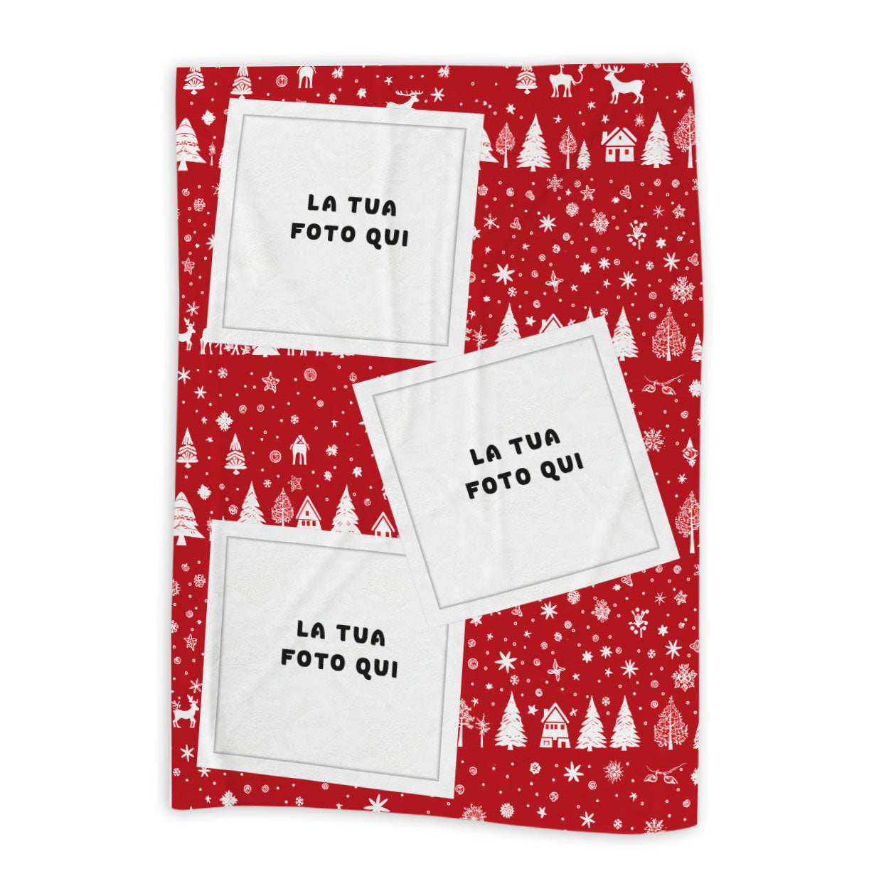 Red Christmas - Plaid, coperta Natalizia Idea Regalo Natale - personalizzato con foto