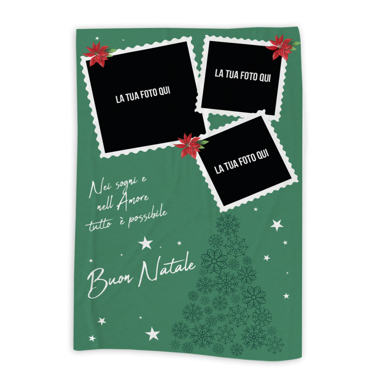 Nei sogni e nell'amore tutto è possibile - Plaid, coperta Natalizia Idea Regalo Natale - personalizzato con foto