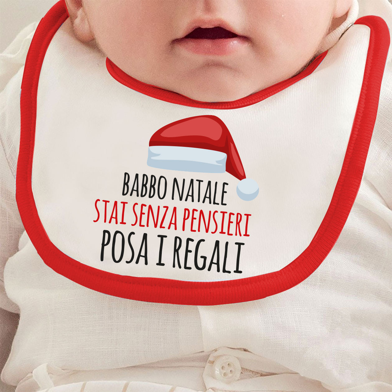 Babbo Natale stai senza pensieri posa i regali - Bavetto