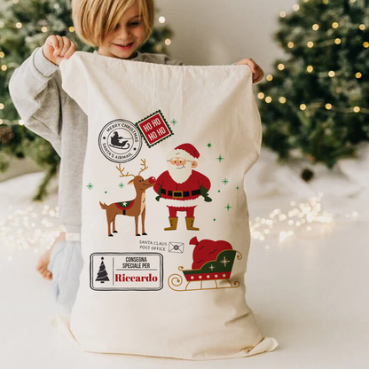 Ho Ho Ho - Sacchetto - personalizzato con nome