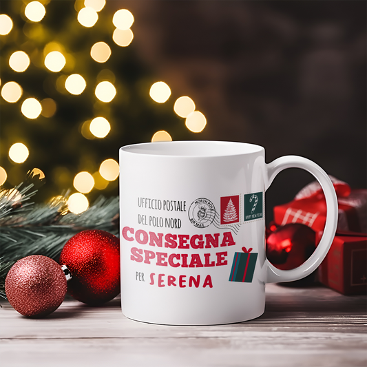 Consegna speciale - Tazza mug - idea regalo Natale - personalizzata con nome