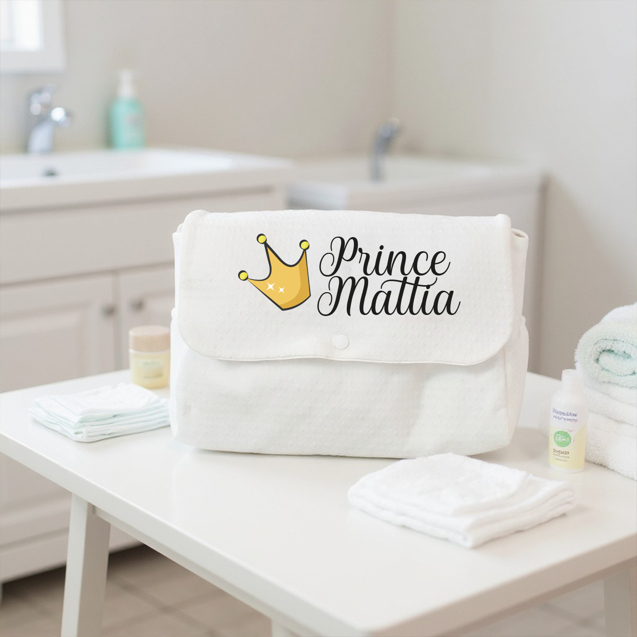 Prince - Borsa Fasciatoio per Neonato - personalizzata con nome