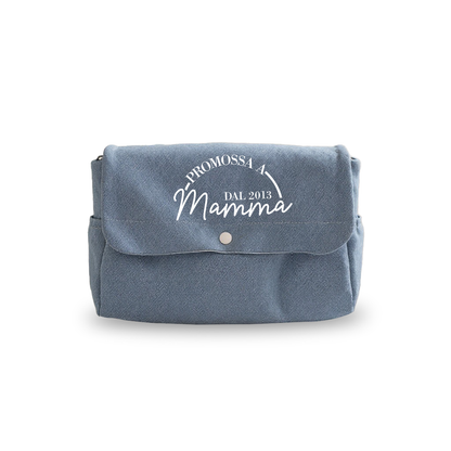 Promossa a mamma - Borsa Fasciatoio per Neonato - personalizzata con data