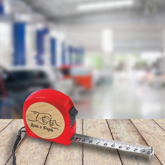 Io e papà - Metro a rullo da 5 metri - personalizzato con nome