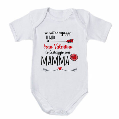 Il mio San Valentino lo festeggio con mamma - Tutina neonato - body