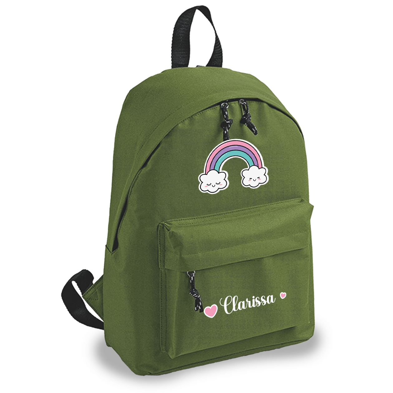 Rainbow color - zaino scuola - personalizzato con nome