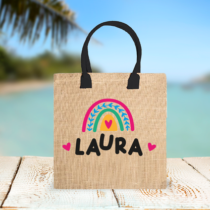 Arcobaleno - Borsa Mare personalizzata con nome