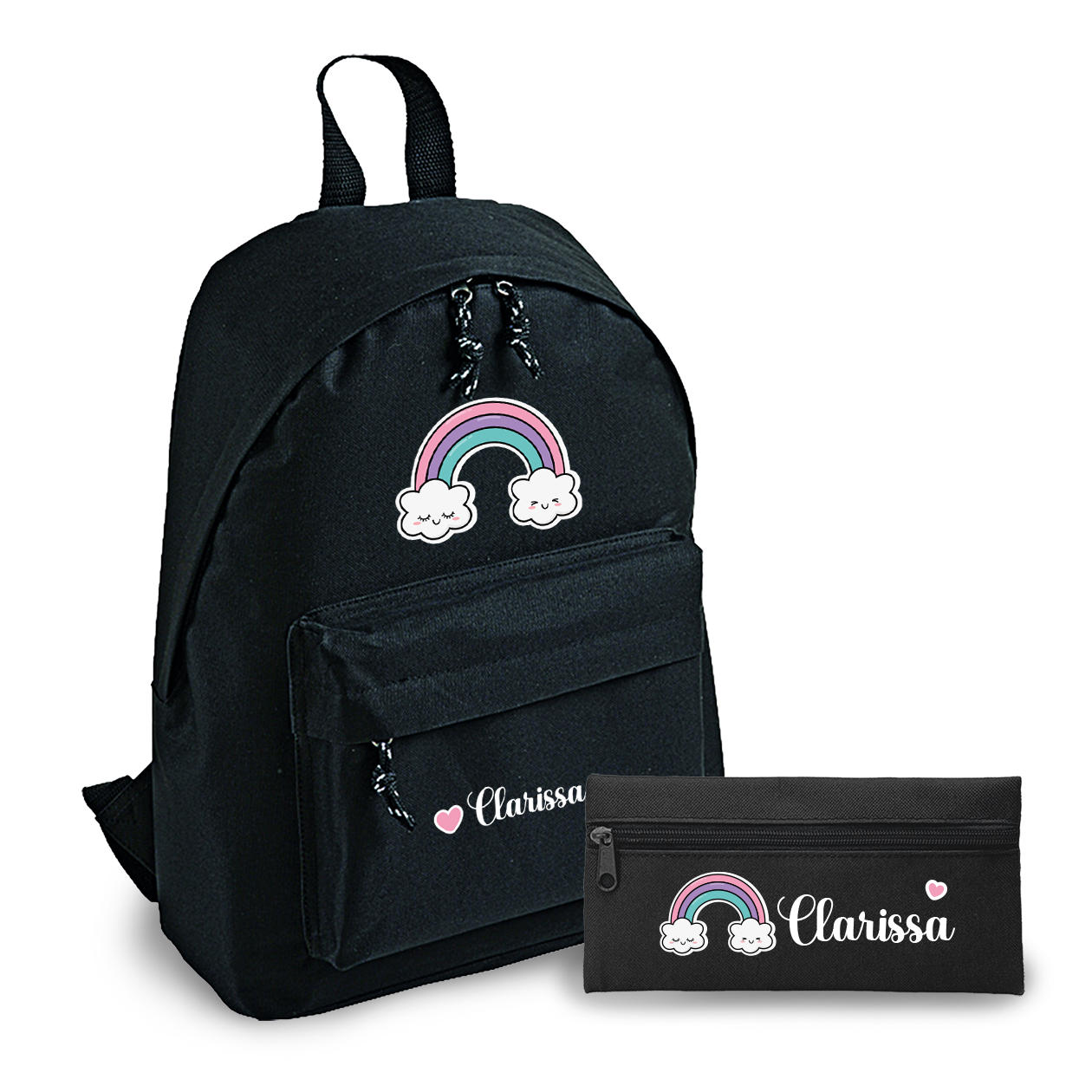 Rainbow - Zaino + Portapenne - personalizzati con nome