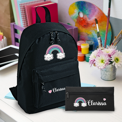 Rainbow - Zaino + Portapenne - personalizzati con nome