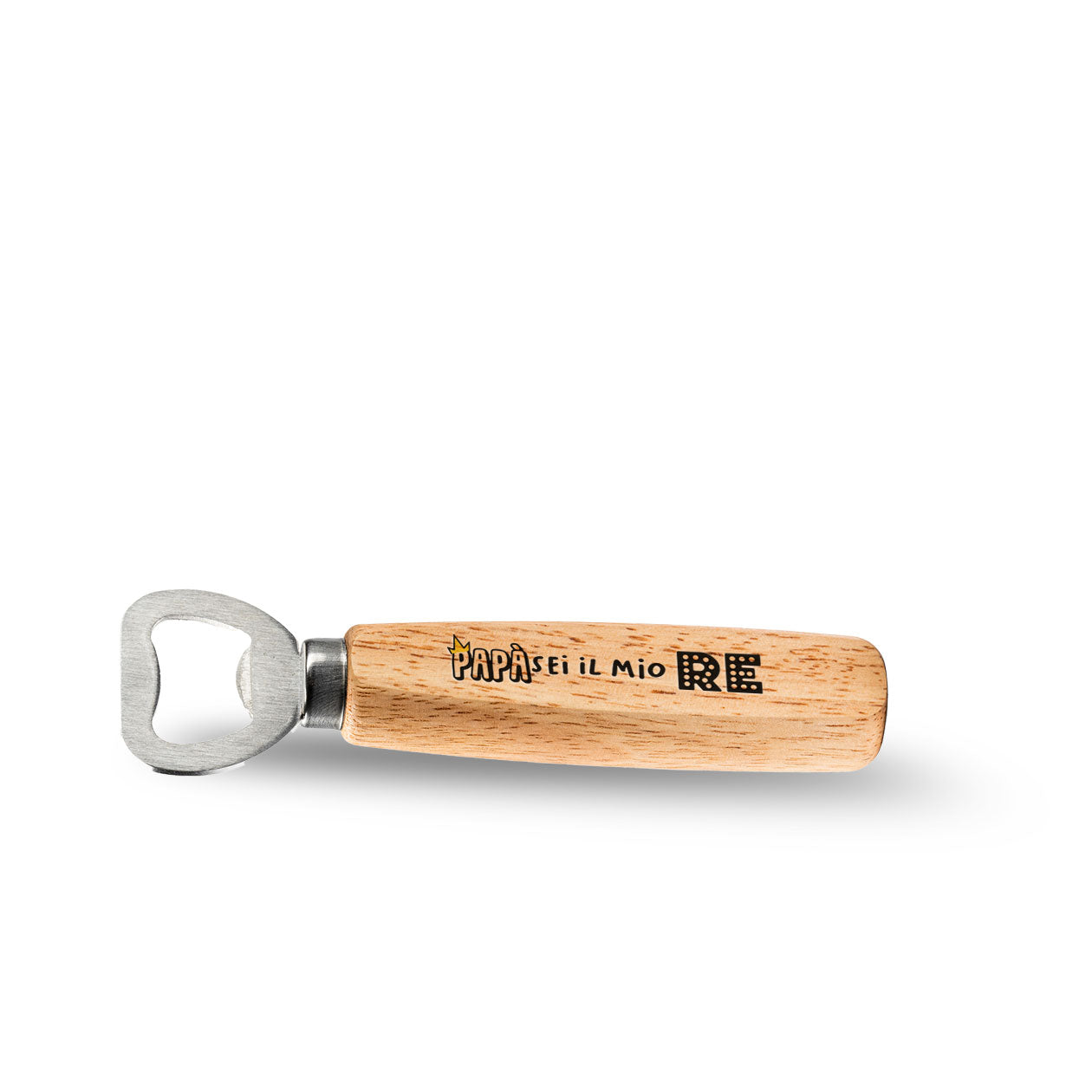 Papà sei il mio re - Apribottiglie in legno