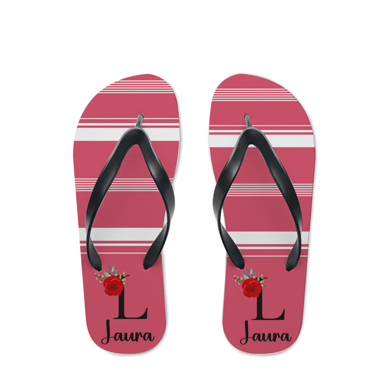 Red rose - Infradito - personalizzati con nome