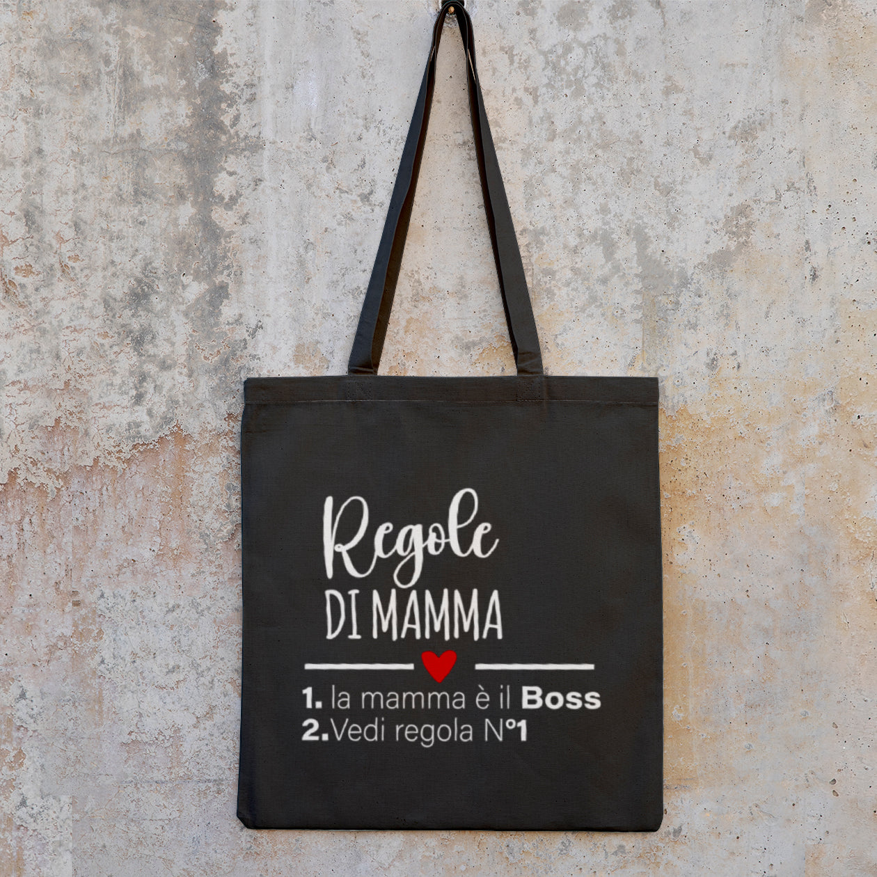 Regole di mamma - Shopper In Cotone con chiusura zip