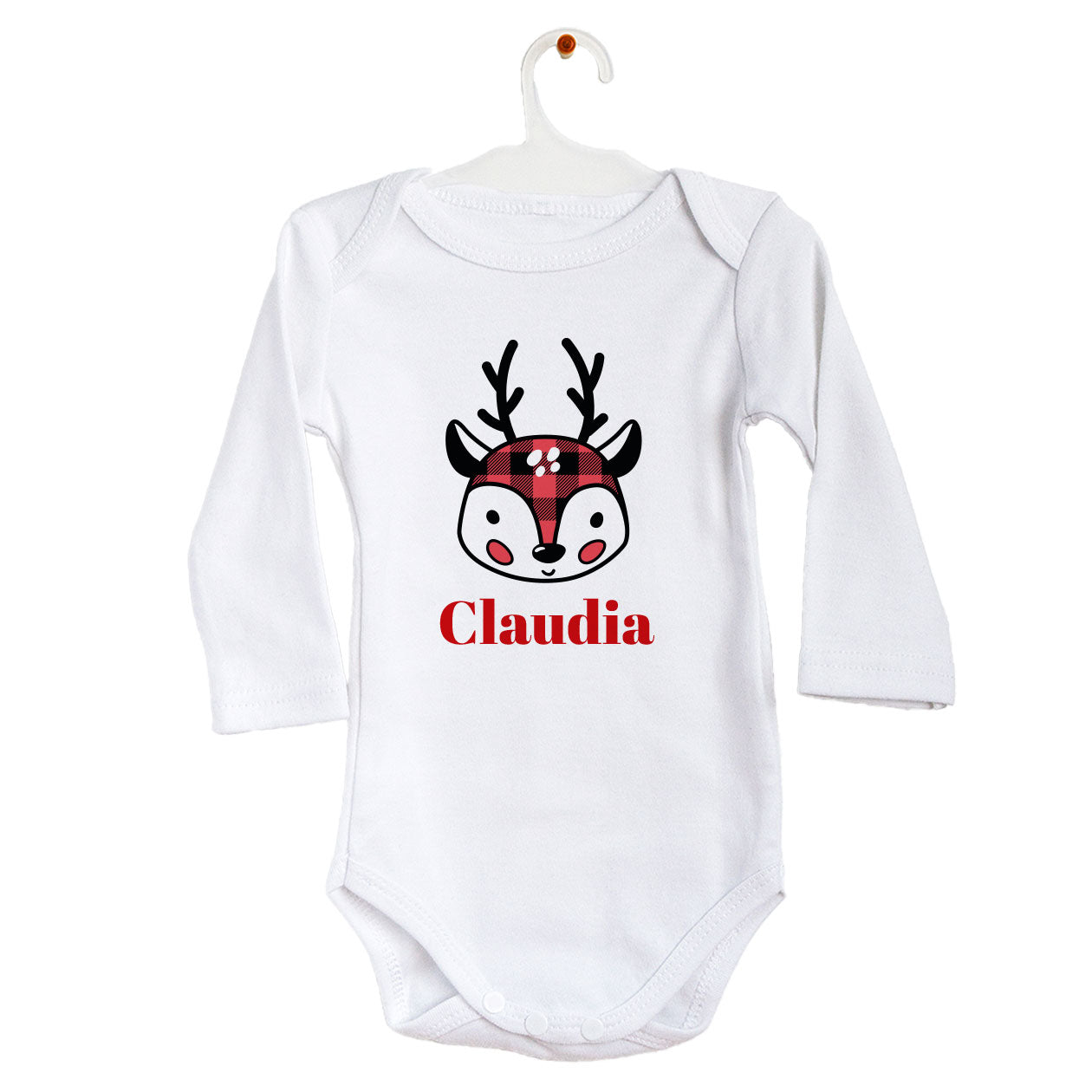 Renna Girl - Tutina neonato - body personalizzato con nome