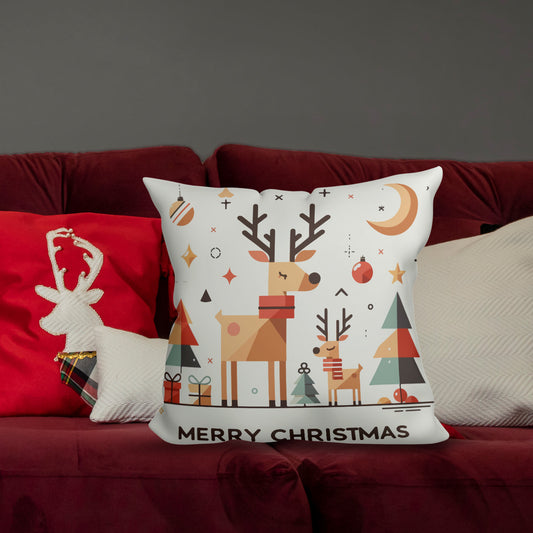 Reindeer Christmas - Cuscino Personalizzato - idea regalo Natale