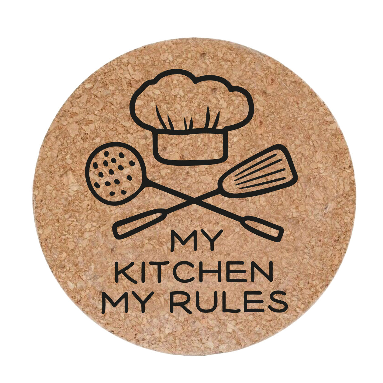 My kitchen my rules - Set da 3 pezzi Sottopentola in sughero naturale 19cm