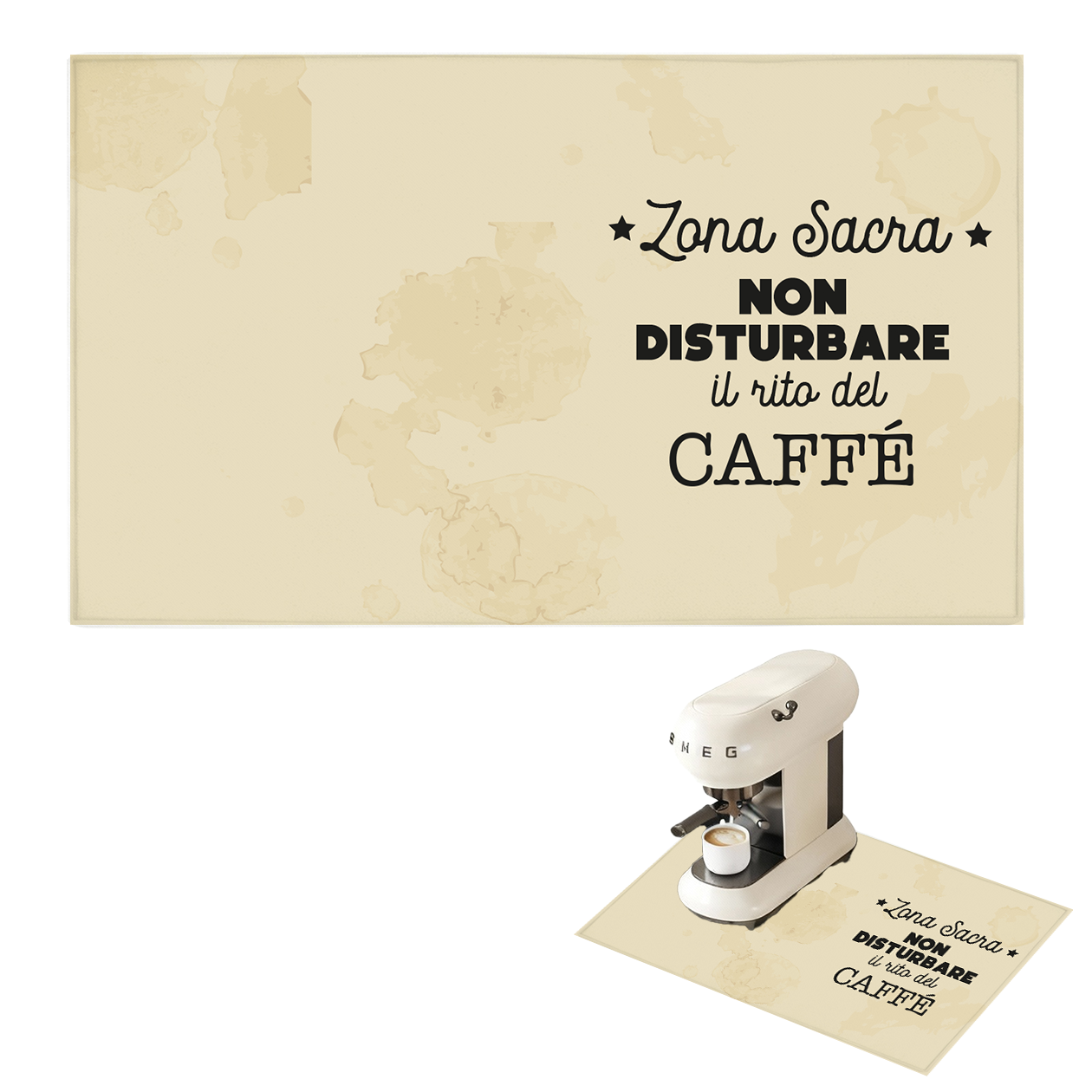 Zona sacra - Tappetino per Macchina del caffè con Retro in Gomma Tappeto 30x40cm