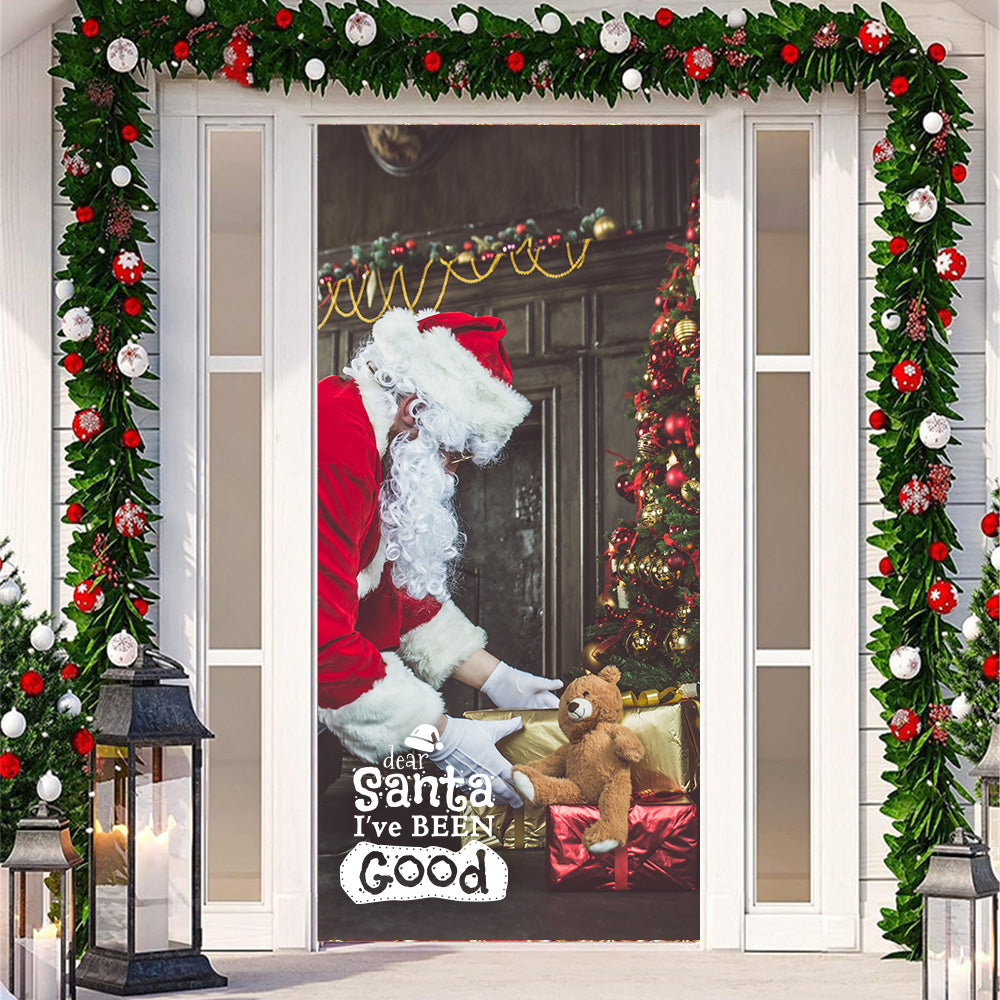 Dear Santa I've been good - Copertura Porta Natale - Sfondo Porta d'ingresso