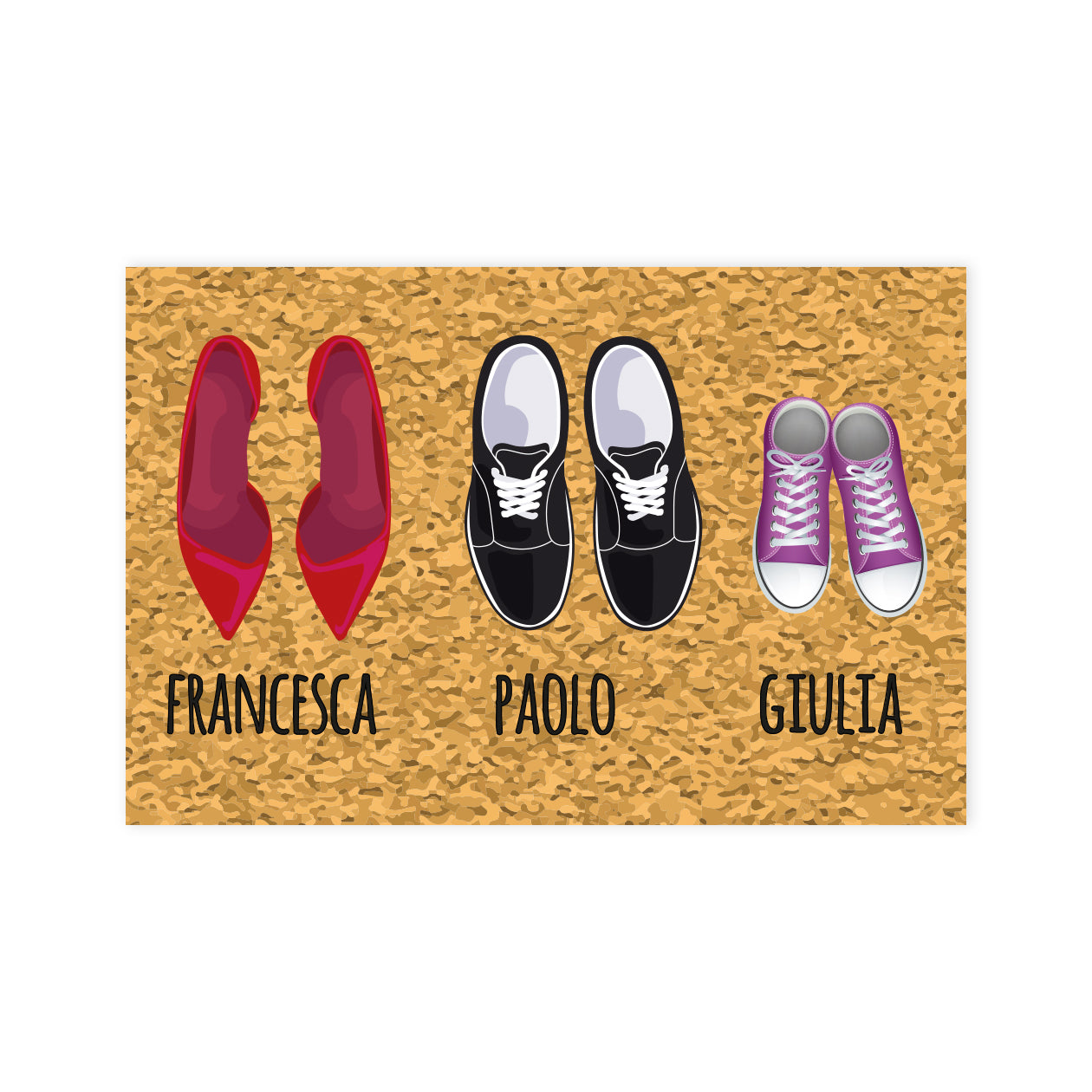 Family shoes - Tappeto - personalizzati con nomi