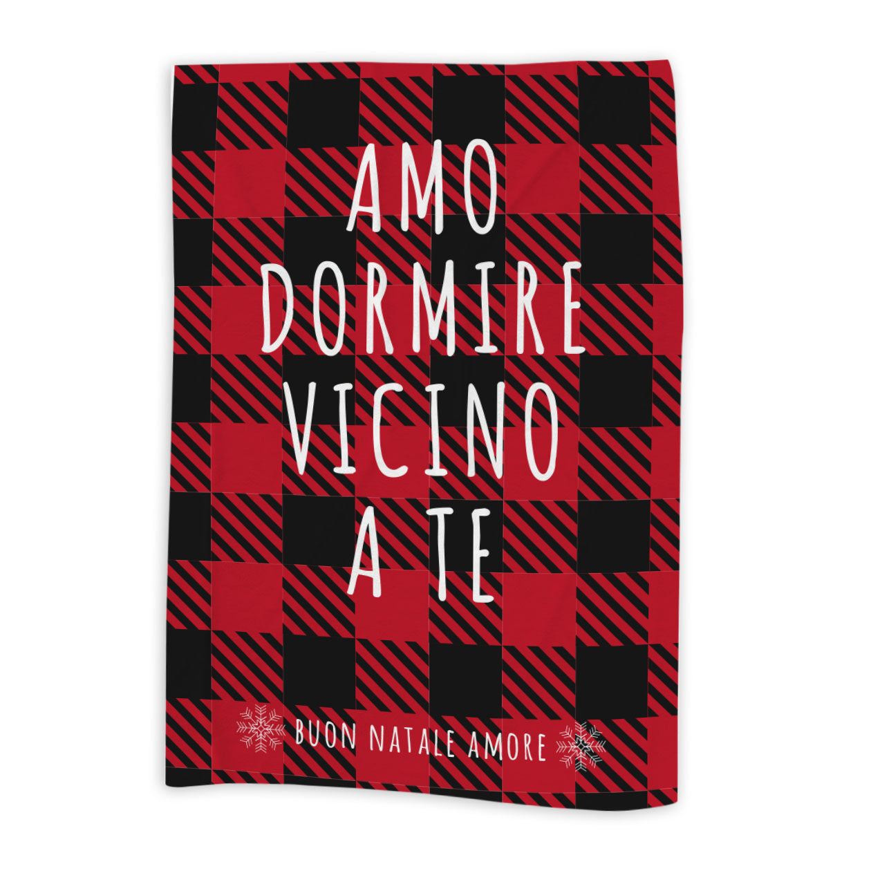 Amo dormire vicino a te - Plaid, coperta Natalizia Idea Regalo Natale