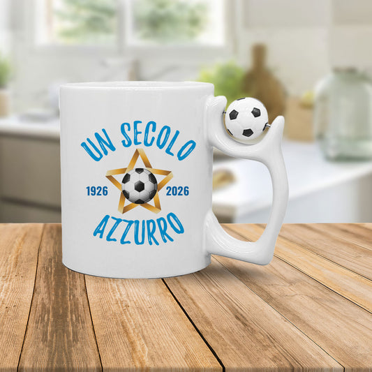 Un secolo azzurro - Tazza mug con manico pallone