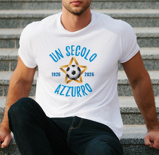 Un secolo azzurro - T-shirt Bianco - Maglia 2026