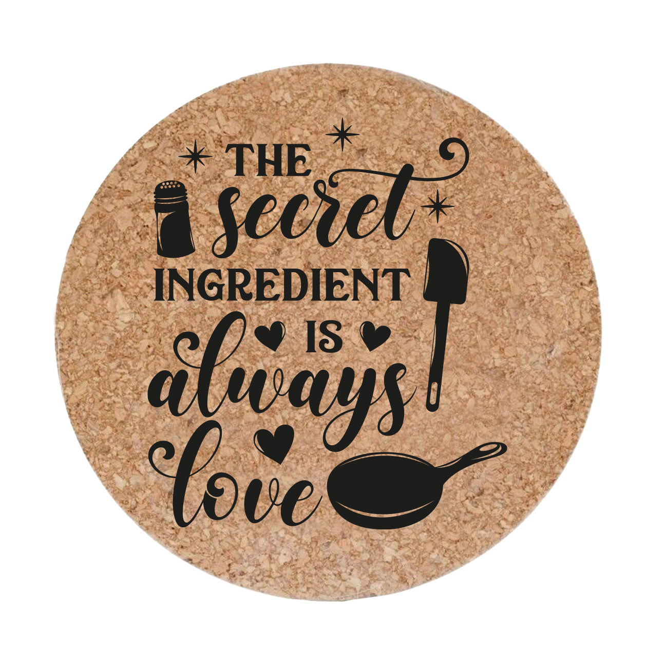 My kitchen my rules - Set da 3 pezzi Sottopentola in sughero naturale 19cm