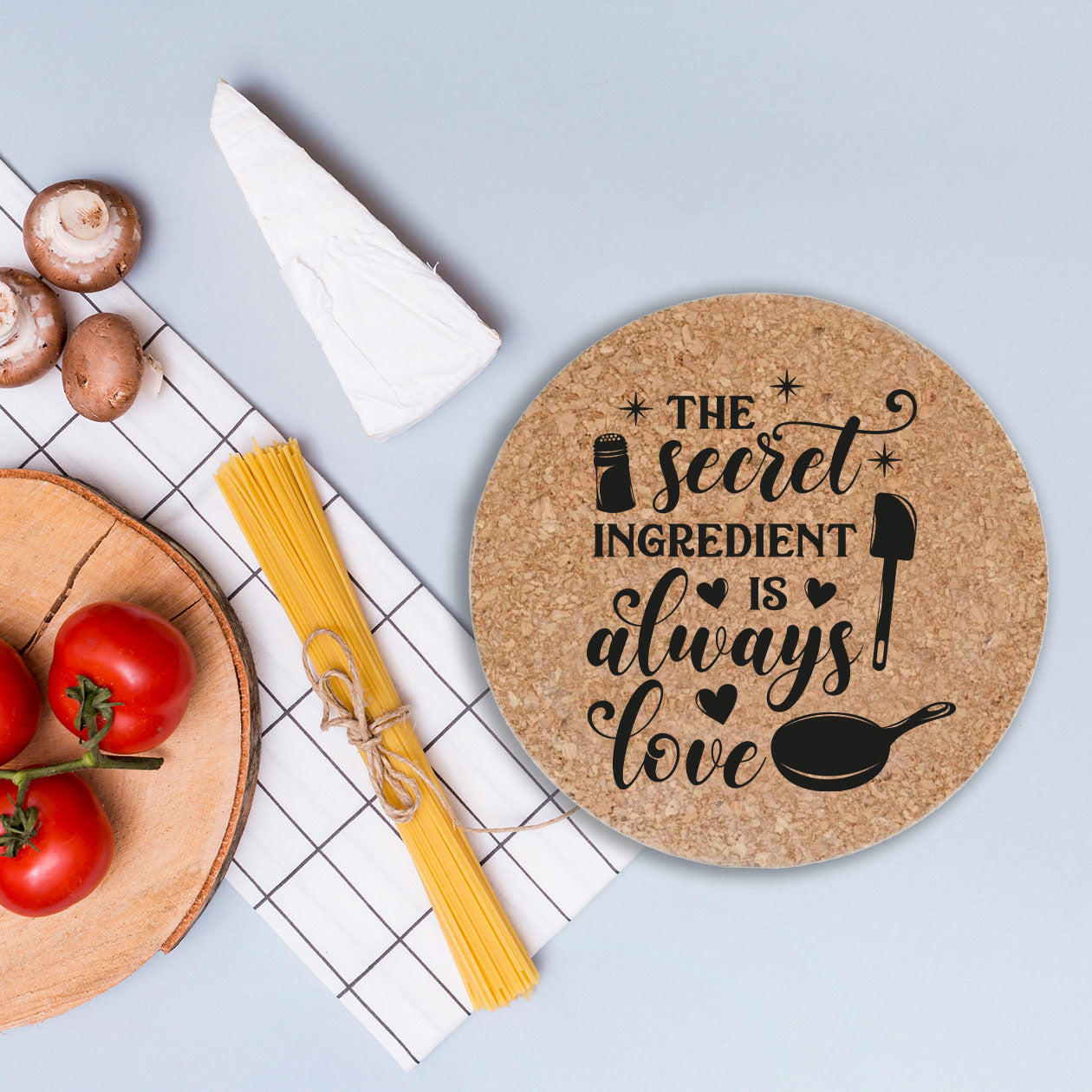 My kitchen my rules - Set da 3 pezzi Sottopentola in sughero naturale 19cm