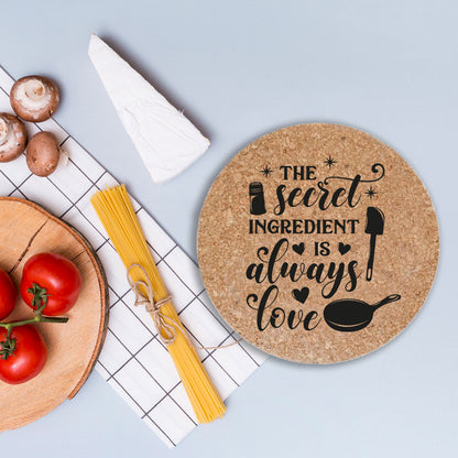 My kitchen my rules - Set da 3 pezzi Sottopentola in sughero naturale 19cm